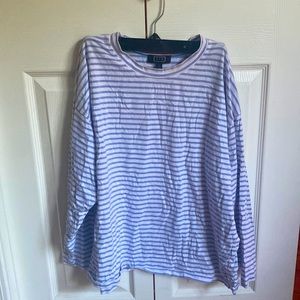 Ayr Long Sleeve Blue Stripe Tee